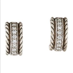 David Yurman Diamond Cable Classic Hoop earrings